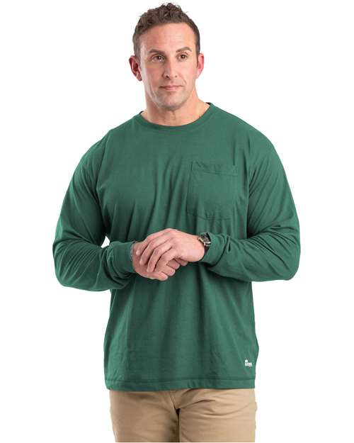 Men's Tall Performance Long Sleeve Pocket T-Shirt - Pine