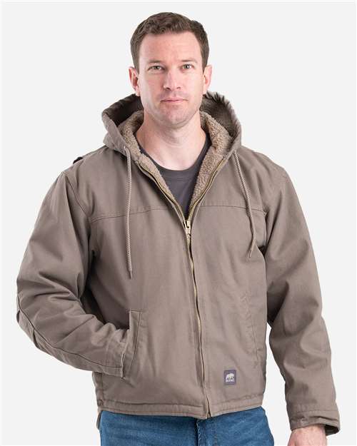 Men's Heartland Washed Duck Hooded Work Coat - Greystone