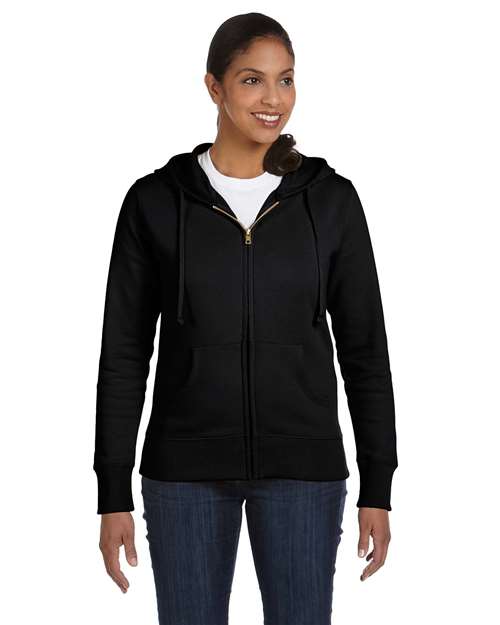 Women's Full-Zip Hooded Sweatshirt - Black