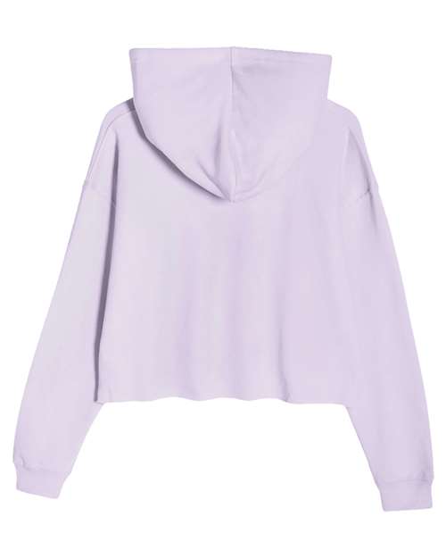 Women's Cropped Fleece Hooded Sweatshirt - Lilac