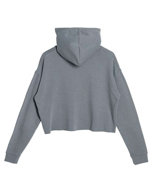 Women's Cropped Fleece Hooded Sweatshirt - Storm