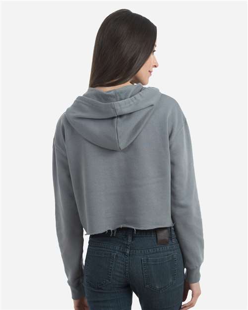 Women's Cropped Fleece Hooded Sweatshirt - Storm