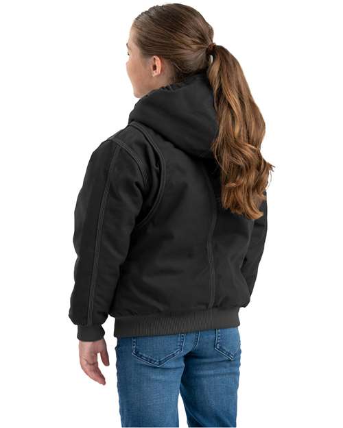 Youth Highland Softstone Duck Hooded Jacket - Black