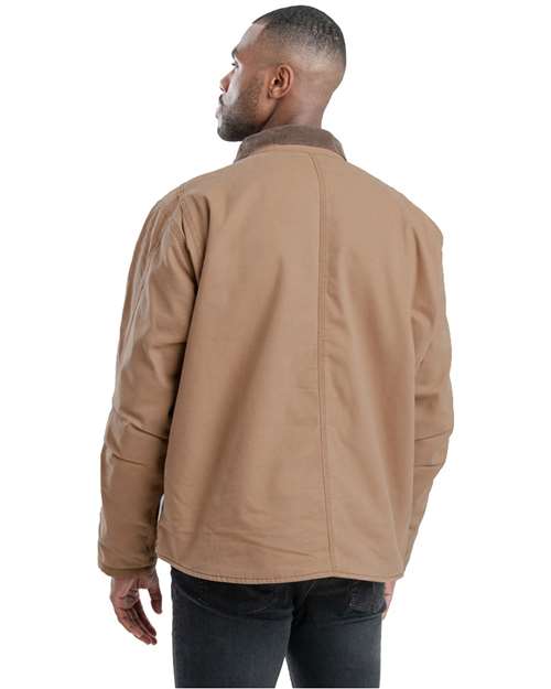 Men's Tall Vintage Washed Sherpa-Lined Work Jacket - Driftwood