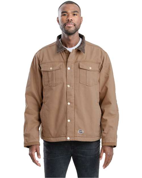 Men's Tall Vintage Washed Sherpa-Lined Work Jacket - Driftwood