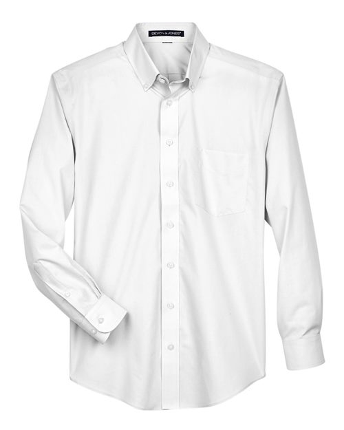 Men's Tall Crown Collection® Broadcloth Woven Dress Shirt - White