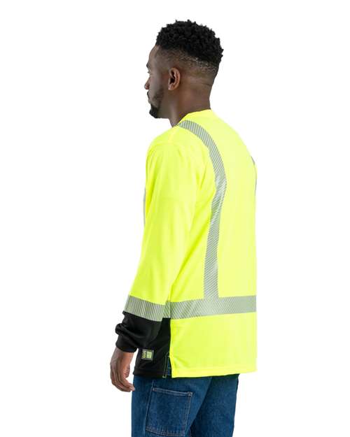 Men's Hi-Vis Class 3 Color Blocked T-Shirt - Yellow