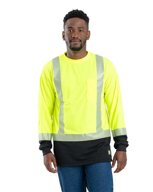 Men's Hi-Vis Class 3 Color Blocked T-Shirt - Yellow