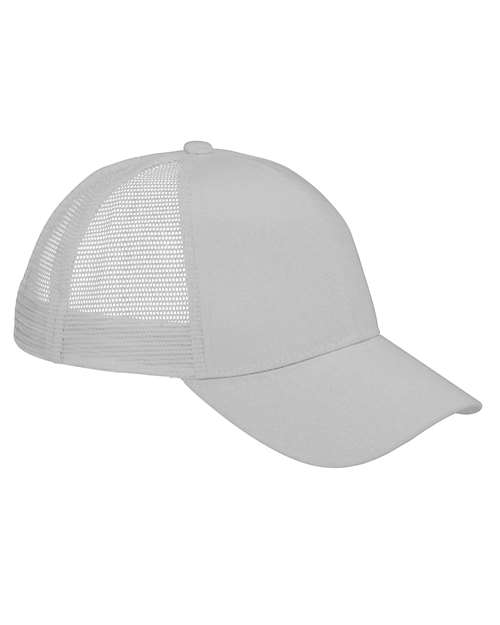 Twill Front Trucker Cap - Light Grey