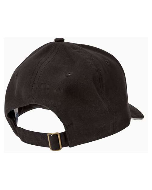 Brushed Twill Sandwich Cap - Black/ White