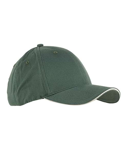 Brushed Twill Sandwich Cap - Olive/ Stone