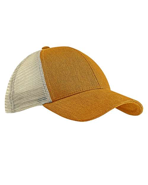 Hemp Blend Trucker Cap - Old Gold/ Oyster