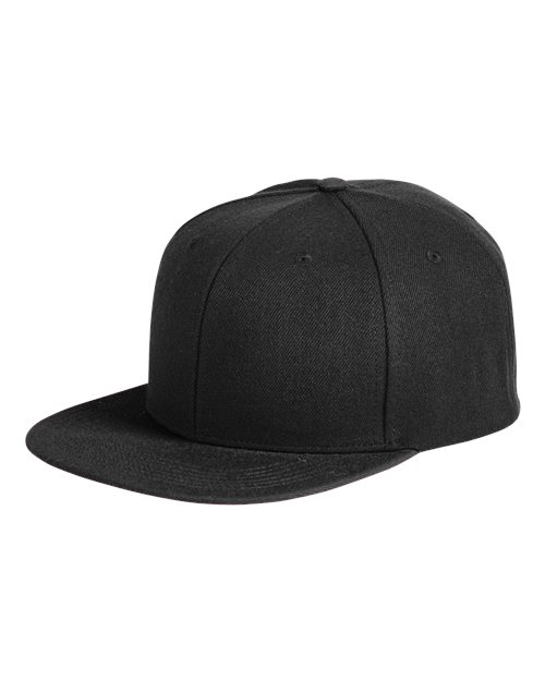 Flat Bill Sport Cap - Black/ Black