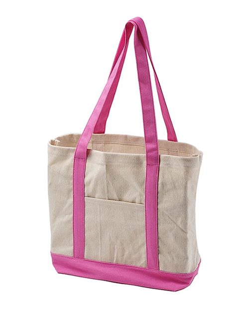 Canvas Tote - Natural/ Pink