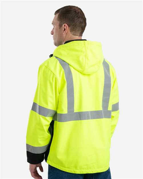 Men's Tall Hi-Vis Class 3 Hooded Soft Shell Jacket - Yellow