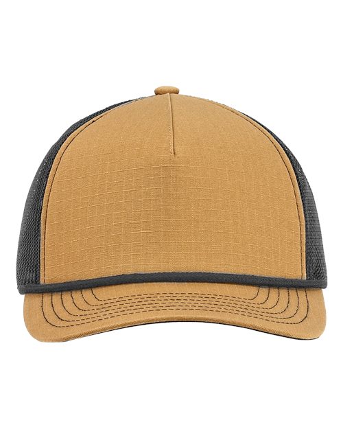 Lariat Ripstop Trucker Cap - Old Gold/ Black Rope
