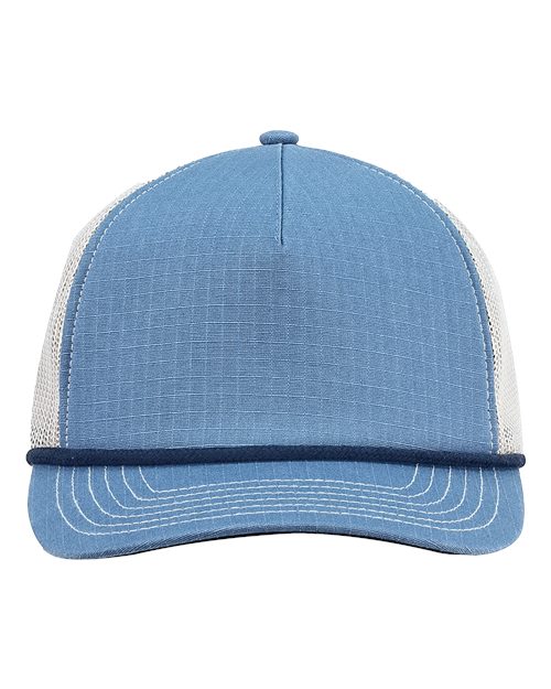 Lariat Ripstop Trucker Cap - Slate Blue/ Navy Rope