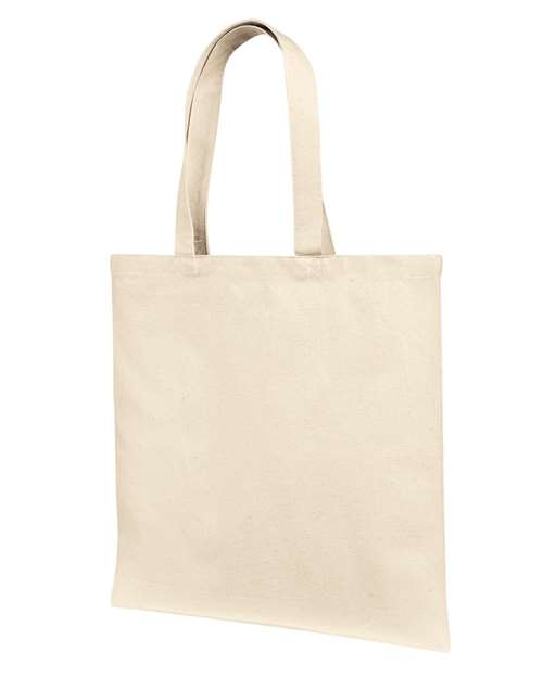 Cotton Canvas Tote Bag With Self Fabric Handles - Natural
