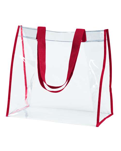 Clear PVC Tote - Red