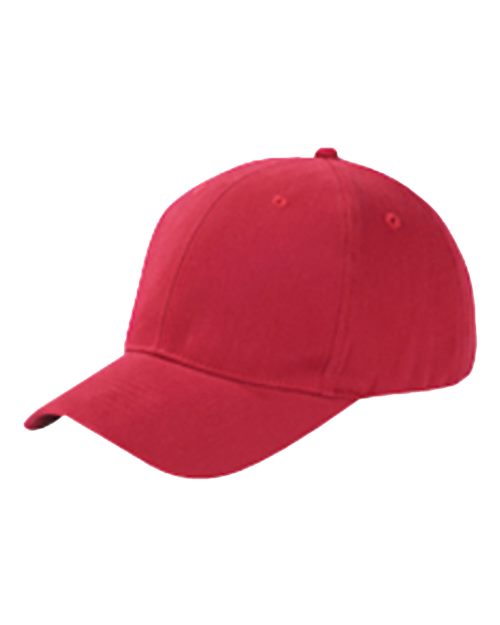 Youth Brushed Twill Cap - Red