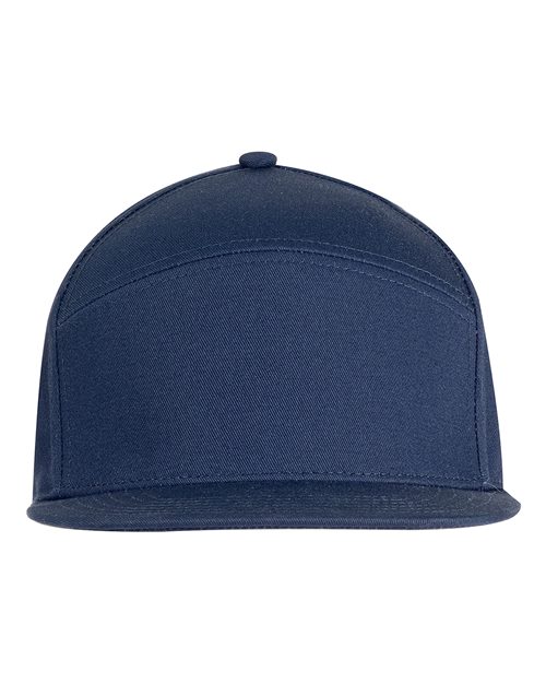 Hybrid Flat Bill Cap - Navy