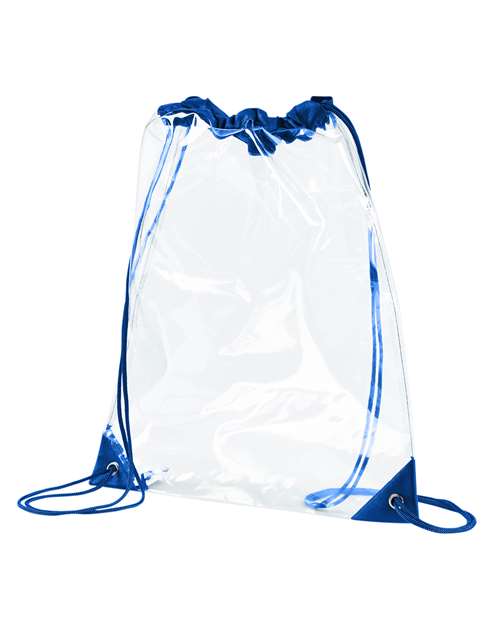 PVC Clear Drawstring Bag - Royal