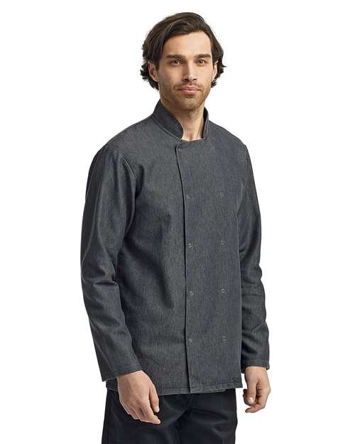 Unisex Denim Chef's Jacket - Black Denim