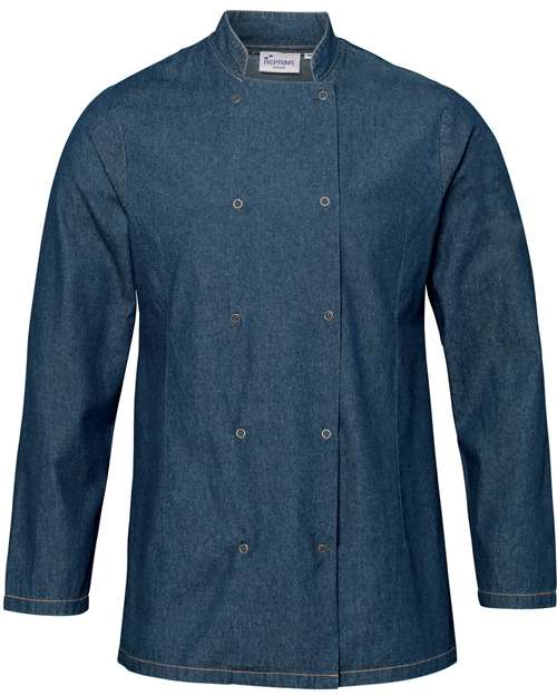 Unisex Denim Chef's Jacket - Denim Blue