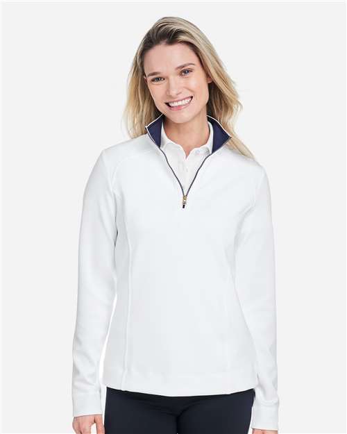 Women's Wells Tech Quarter-Zip Pullover - White/ Eclipse