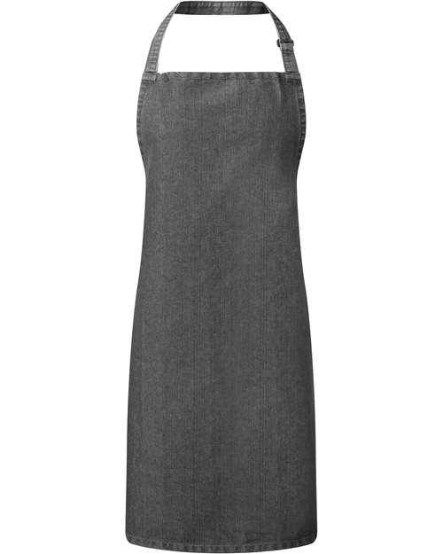Recycled Bib Apron - Black Denim