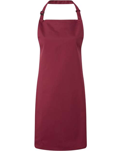 Recycled Bib Apron - Burgundy