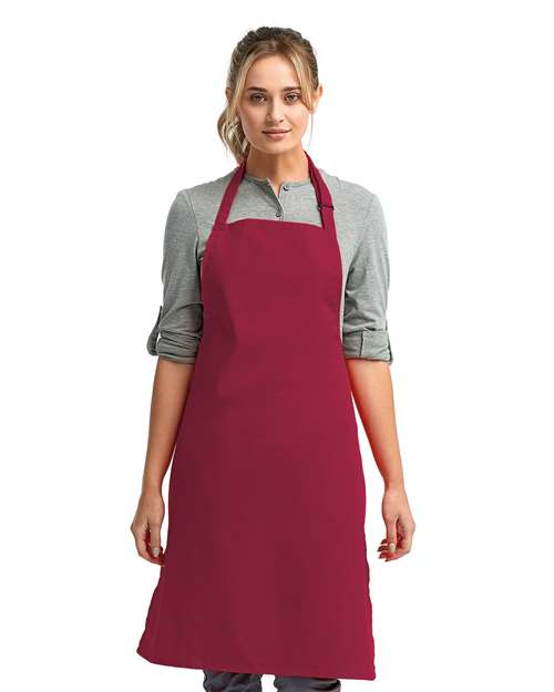 Recycled Bib Apron - Burgundy