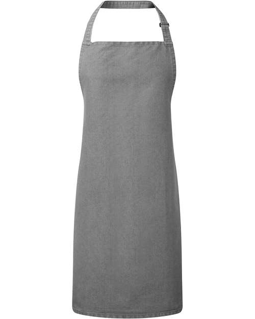 Recycled Bib Apron - Grey Denim