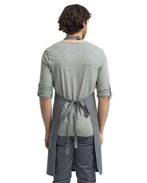 Recycled Bib Apron - Grey Denim