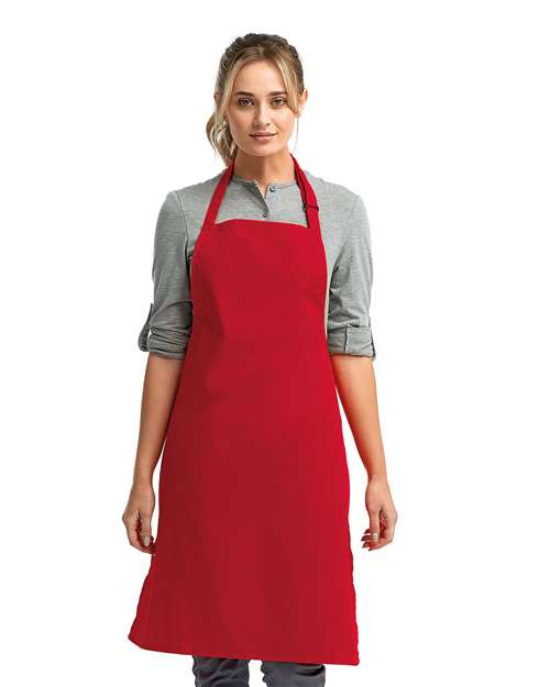 Recycled Bib Apron - Red