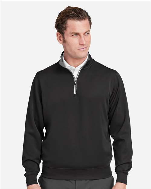 Men's Caves Tech Quarter-Zip Pullover - Black/ Dark Shadow Grey Heather