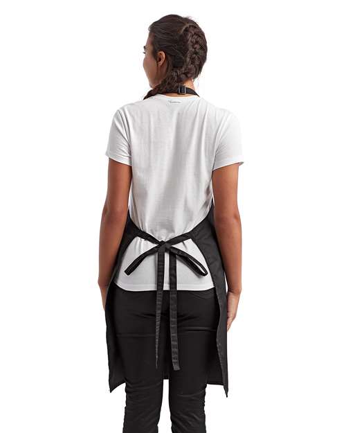 Recycled Pocket Bib Apron - Black