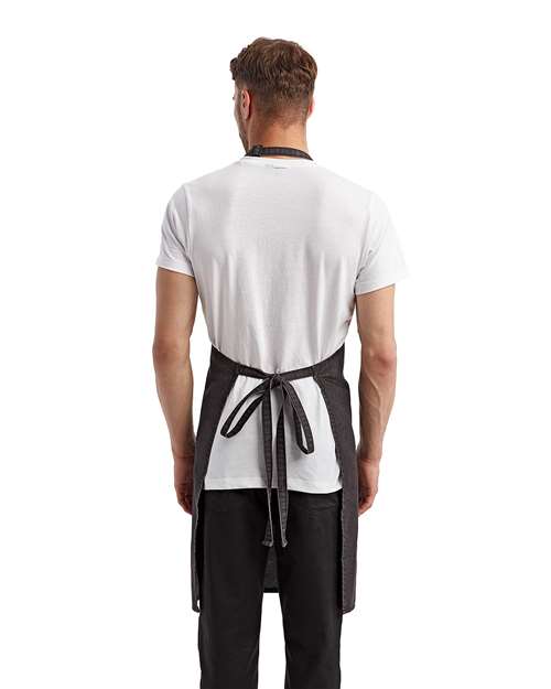 Recycled Pocket Bib Apron - Black Denim