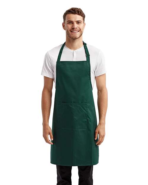 Recycled Pocket Bib Apron - Bottle