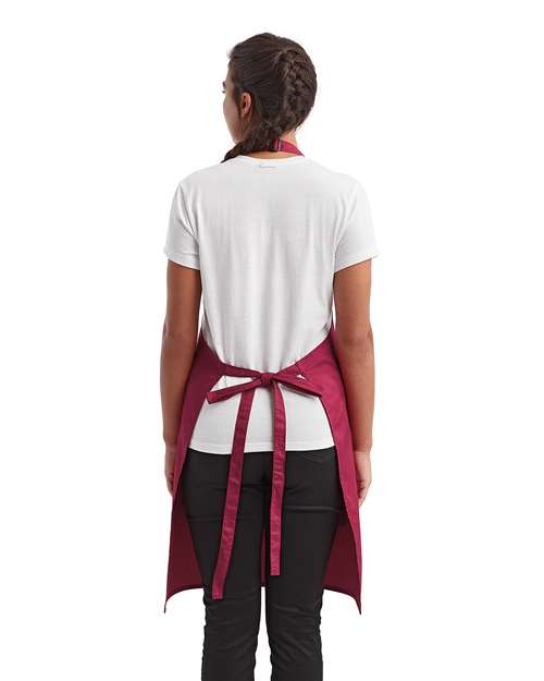Recycled Pocket Bib Apron - Burgundy