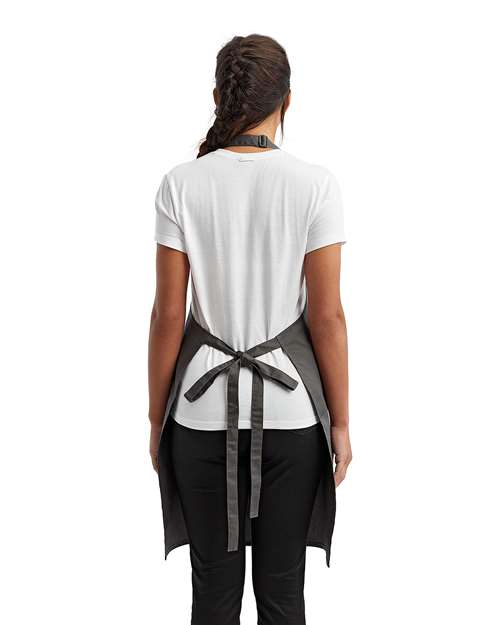Recycled Pocket Bib Apron - Dark Grey