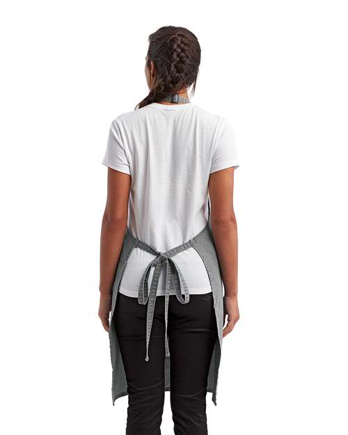 Recycled Pocket Bib Apron - Grey Denim