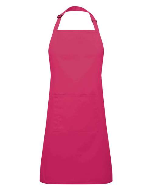 Recycled Pocket Bib Apron - Hot Pink
