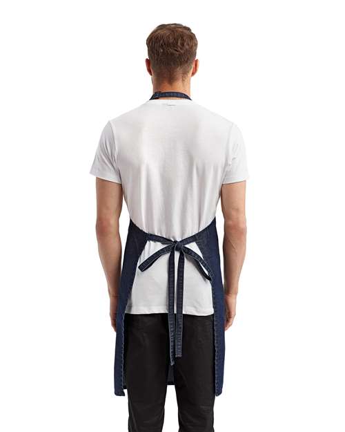 Recycled Pocket Bib Apron - Indigo Denim