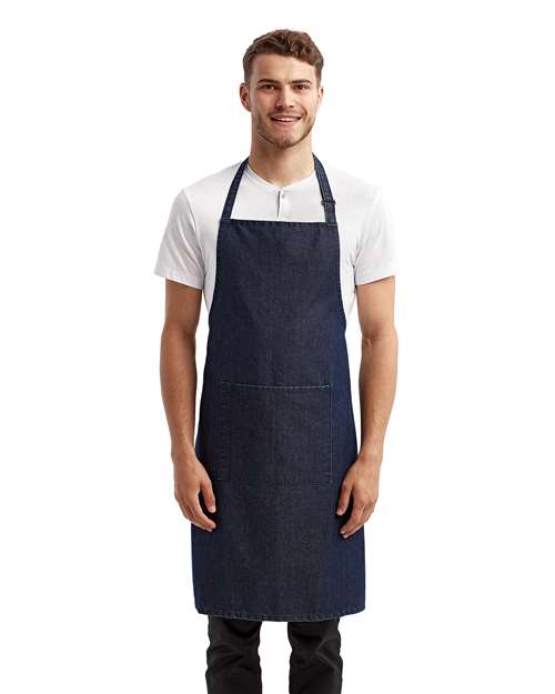 Recycled Pocket Bib Apron - Indigo Denim