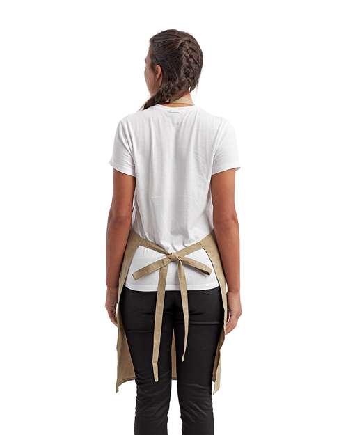 Recycled Pocket Bib Apron - Khaki