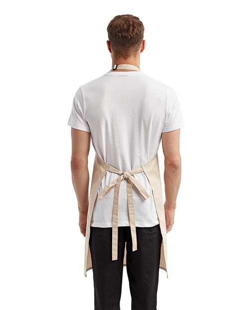 Recycled Pocket Bib Apron - Natural