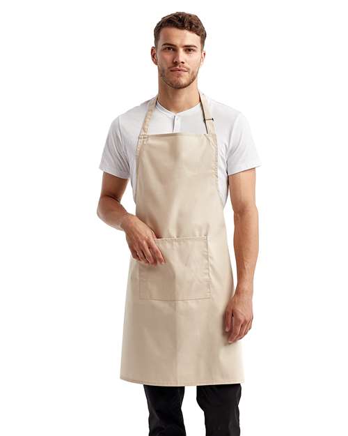 Recycled Pocket Bib Apron - Natural