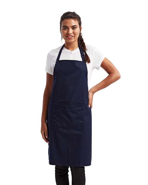Recycled Pocket Bib Apron - Navy