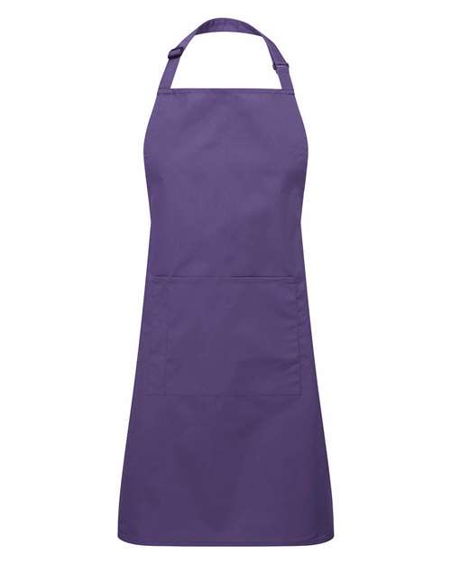 Recycled Pocket Bib Apron - Purple